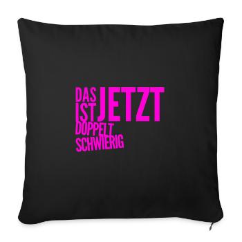 C’est de plus en plus difficile - Housse de coussin décorative 45 x 45 cm - noir - Devant