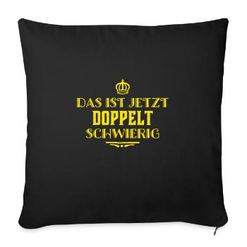 the level is rising - Sofa pillowcase 17,3'' x 17,3'' (45 x 45 cm) - black - Front