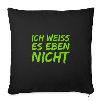 simply clueless - Sofa pillowcase 17,3'' x 17,3'' (45 x 45 cm) - black - Front