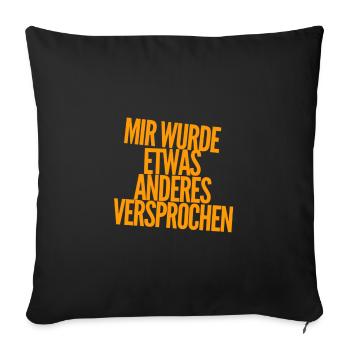 that wasn't the deal - Sofa pillowcase 17,3'' x 17,3'' (45 x 45 cm) - black - Front