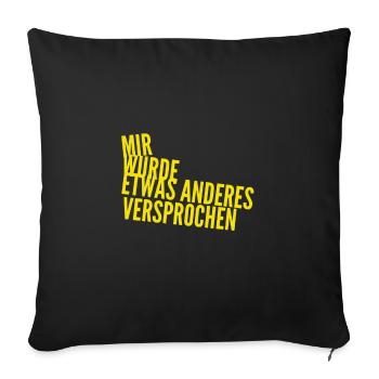 that was a promise - Sofa pillowcase 17,3'' x 17,3'' (45 x 45 cm) - black - Front