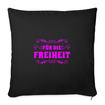 Liberté - Housse de coussin décorative 45 x 45 cm - noir - Devant