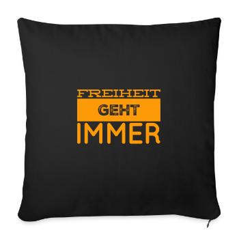 La liberté, c’est mon truc - Housse de coussin décorative 45 x 45 cm - noir - Devant
