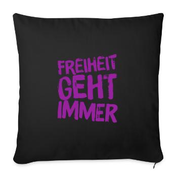 La liberté est toujours possible - Housse de coussin décorative 45 x 45 cm - noir - Devant