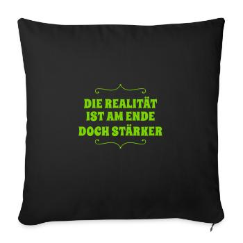 Truth prevails - Sofa pillowcase 17,3'' x 17,3'' (45 x 45 cm) - black - Front