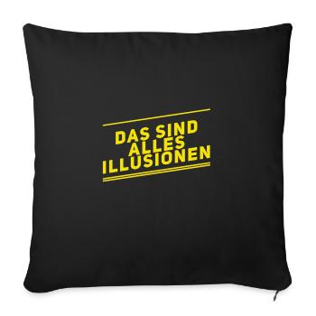 We are being lied to - Sofa pillowcase 17,3'' x 17,3'' (45 x 45 cm) - black - Front