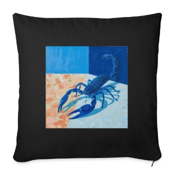 scorpion, colorful, animal, gift, gift idea - Sofa pillowcase 17,3'' x 17,3'' (45 x 45 cm) - black - Front