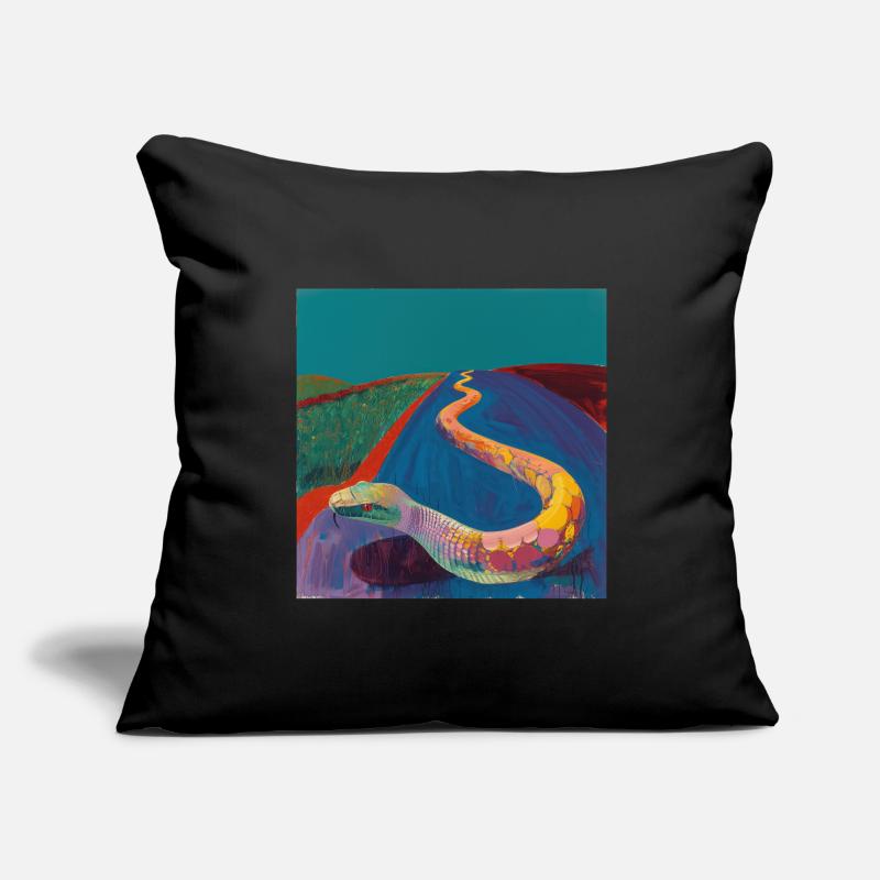 schlange, bunt, tier, geschenk, geschenkidee Sofakissenbezug 45 x 45 cm