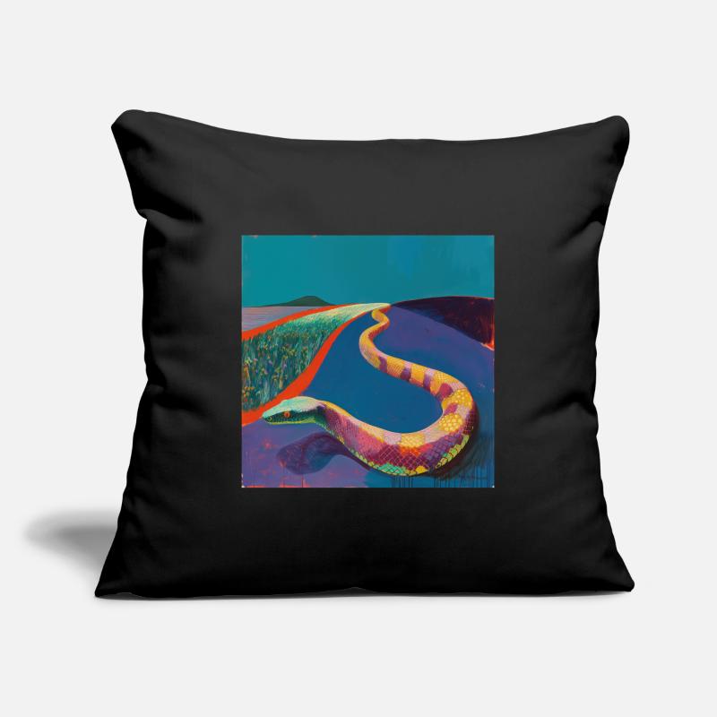 schlange, bunt, tier, geschenk, geschenkidee Sofakissenbezug 45 x 45 cm