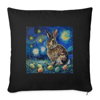Easter Bunny, Easter, Bunny - Sofa pillowcase 17,3'' x 17,3'' (45 x 45 cm) - black - Front