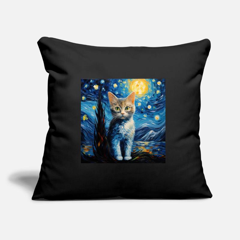 Chat, Motif De Chat Housse de coussin décorative 45 x 45 cm