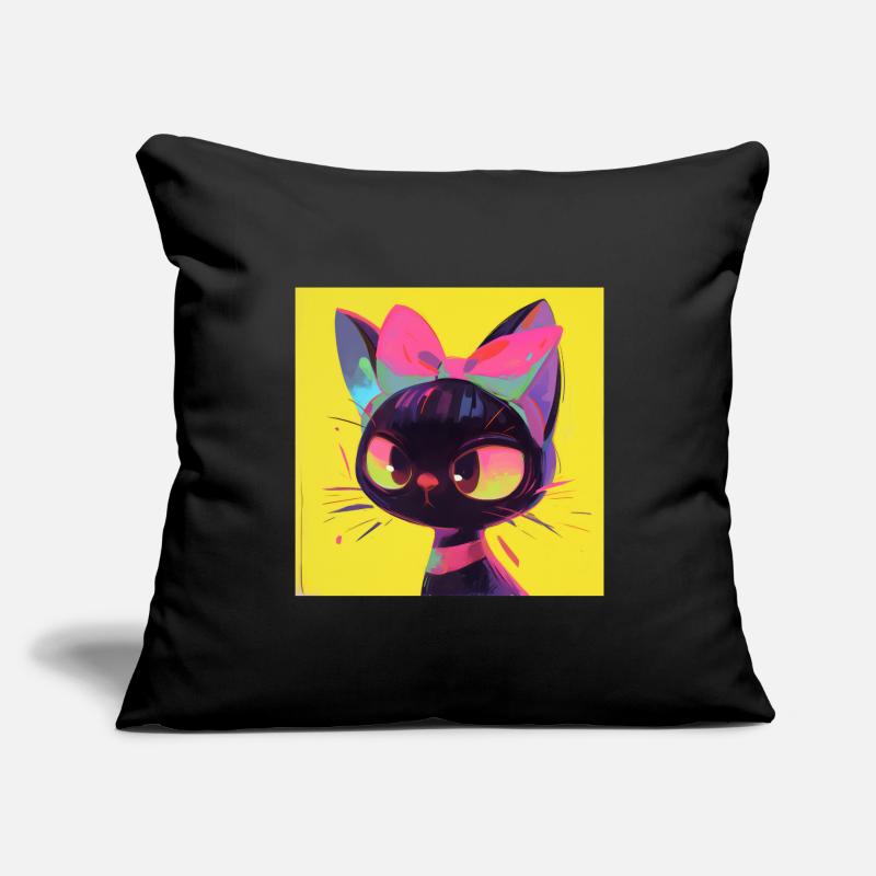 Chat, Motif De Chat Housse de coussin décorative 45 x 45 cm