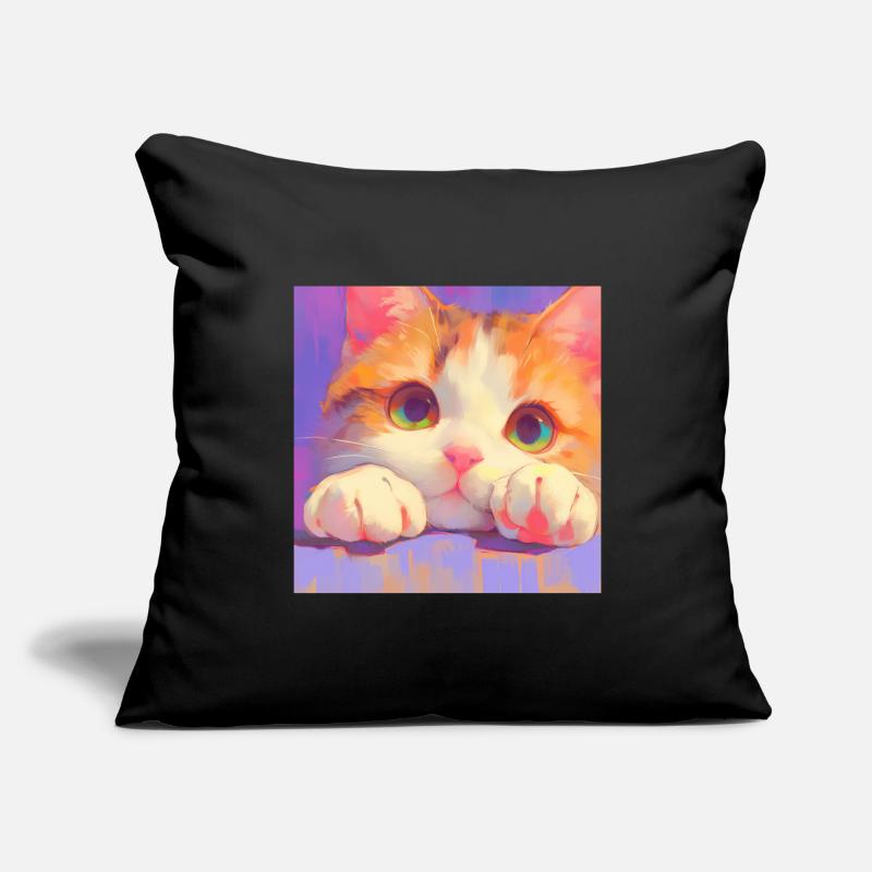 Chat, Motif De Chat Housse de coussin décorative 45 x 45 cm