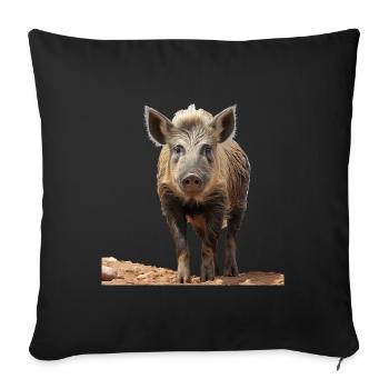 Le porc ibérique est un vrai régal - Housse de coussin décorative 45 x 45 cm - noir - Devant