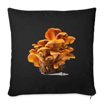 Les champignons sont de toutes les couleurs et de toutes les tailles - Housse de coussin décorative 45 x 45 cm - noir - Devant