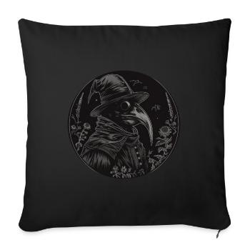 Médecin De La Peste, Gothique, Mort, Steampunk, Halloween - Housse de coussin décorative 45 x 45 cm - noir - Devant
