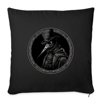 Médecin De La Peste, Gothique, Mort, Steampunk, Halloween - Housse de coussin décorative 45 x 45 cm - noir - Devant