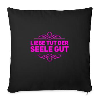 die Liebe ist ein Wunder - Sofakissenbezug 45 x 45 cm - Schwarz - Vorne