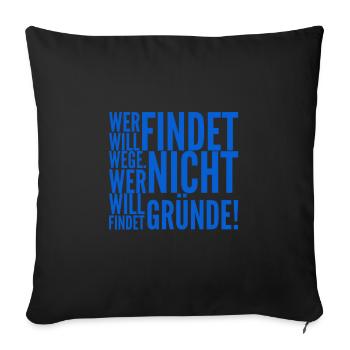 ich habe die Wahl - Sofakissenbezug 45 x 45 cm - Schwarz - Vorne