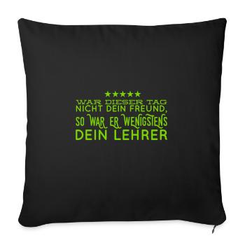 J’ai appris quelque chose - Housse de coussin décorative 45 x 45 cm - noir - Devant