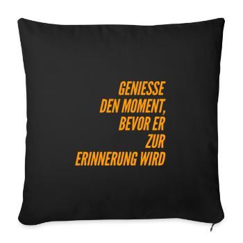J’aime le présent - Housse de coussin décorative 45 x 45 cm - noir - Devant