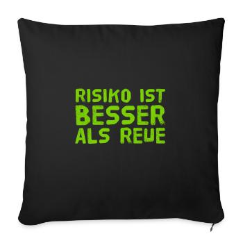 Le risque, c’est mon truc - Housse de coussin décorative 45 x 45 cm - noir - Devant