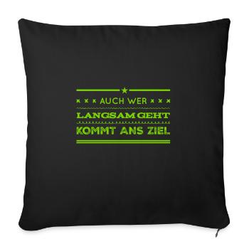 Mouvement lent - Housse de coussin décorative 45 x 45 cm - noir - Devant