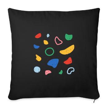 Kletterwand Big Holds - Sofakissenbezug 45 x 45 cm - Schwarz - Vorne