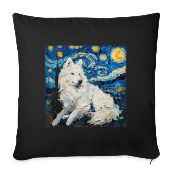 Samojede, Samoyed, Hund, geschenk, hundeliebhaber - Sofakissenbezug 45 x 45 cm - Schwarz - Vorne