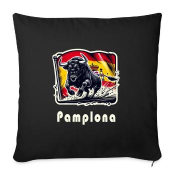 Pamplona Spain Torero España - Sofa pillowcase 17,3'' x 17,3'' (45 x 45 cm) - black - Front