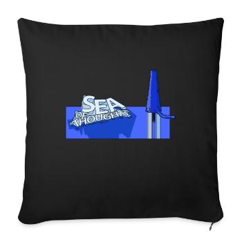 SEA OF THOUGHTS - Sofa pillowcase 17,3'' x 17,3'' (45 x 45 cm) - black - Front