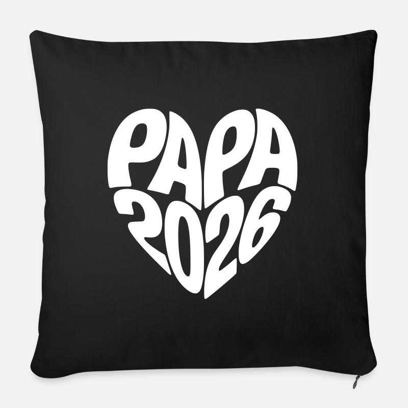 Papa 2026 - Sofakissenbezug 45 x 45 cm - Schwarz