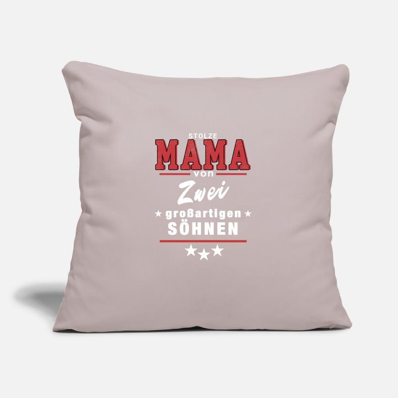 Stolze Mama von zwei Söhnen Sofakissenbezug 45 x 45 cm