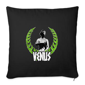 Hellenism Rome Greece Venus Aphrodite god - Sofa pillowcase 17,3'' x 17,3'' (45 x 45 cm) - black - Front