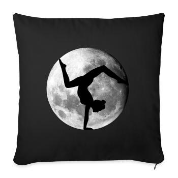 Moon Acrobatics Gymnastics Gymnastics - Sofa pillowcase 17,3'' x 17,3'' (45 x 45 cm) - black - Front