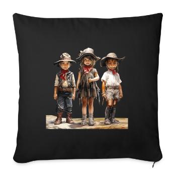 Carnival costume for children - Sofa pillowcase 17,3'' x 17,3'' (45 x 45 cm) - black - Front
