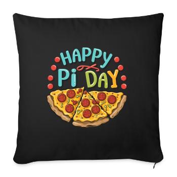 Pizza Pi Day Math Teacher Mathematicians - Sofa pillowcase 17,3'' x 17,3'' (45 x 45 cm) - black - Front