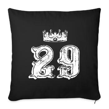 29 Couronne numérique - Housse de coussin décorative 45 x 45 cm - noir - Devant