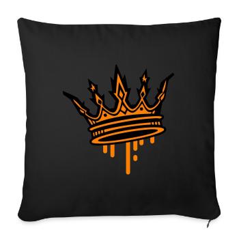Crown Royal Symbol - Sofa pillowcase 17,3'' x 17,3'' (45 x 45 cm) - black - Front