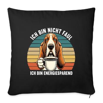 Ich Bin Nicht Faul Basset Hound Basset Hounds - Sofakissenbezug 45 x 45 cm - Schwarz - Vorne