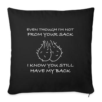 Je sais que tu es toujours derrière moi - Housse de coussin décorative 45 x 45 cm - noir - Devant