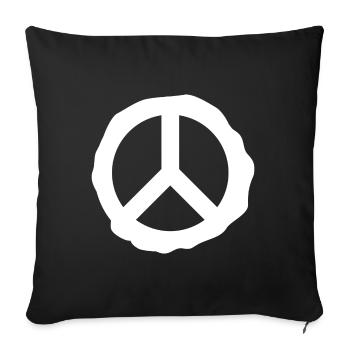Anniversaire d'idée cadeau paix paix - Housse de coussin décorative 45 x 45 cm - noir - Devant