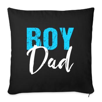 Boy Dad Sohn Vater Papa - Sofakissenbezug 45 x 45 cm - Schwarz - Vorne