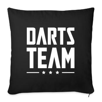 Darts Team - Sofa pillowcase 17,3'' x 17,3'' (45 x 45 cm) - black - Front