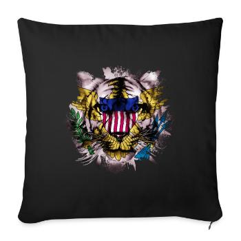 American Virgin Islands - Sofa pillowcase 17,3'' x 17,3'' (45 x 45 cm) - black - Front