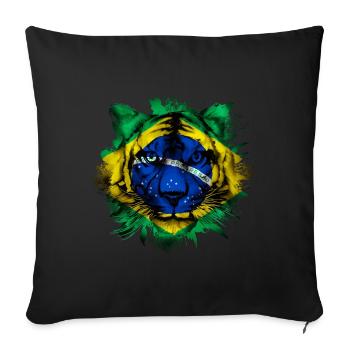 Brasilien - Sofakissenbezug 45 x 45 cm - Schwarz - Vorne