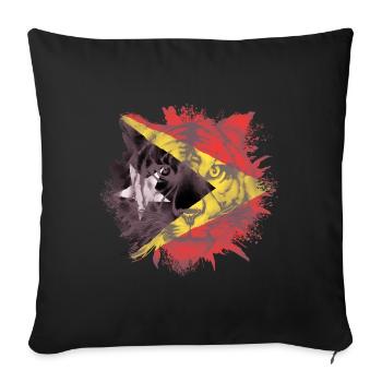 Timor oriental - Housse de coussin décorative 45 x 45 cm - noir - Devant