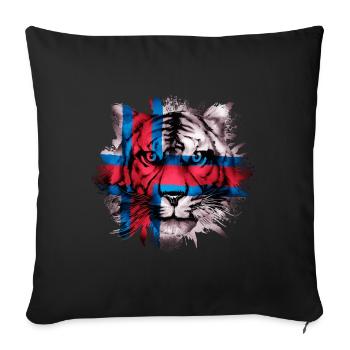 Îles Féroé - Housse de coussin décorative 45 x 45 cm - noir - Devant