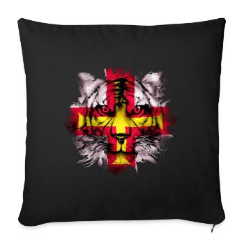 Guernsey - Sofa pillowcase 17,3'' x 17,3'' (45 x 45 cm) - black - Front