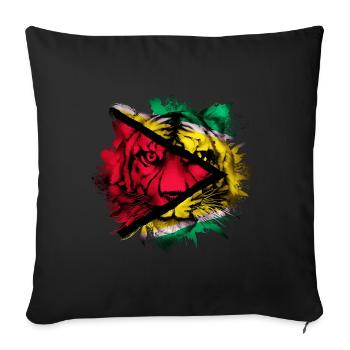 Guyana - Sofa pillowcase 17,3'' x 17,3'' (45 x 45 cm) - black - Front